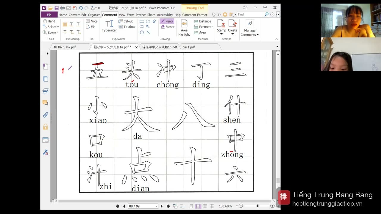 4 thanh điệu tiếng Trung cho bé