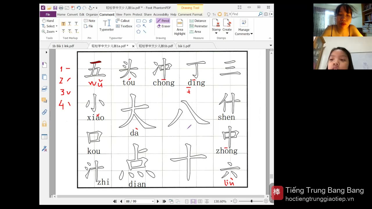 Bé đọc từ theo thanh điệu